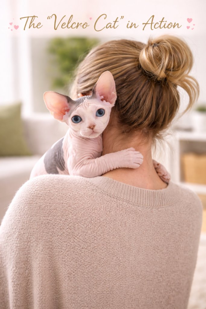 a healthy, athletic hairless cat playing at moonlit majesty, illustrating the unique choice of sphynx vs. other breeds.