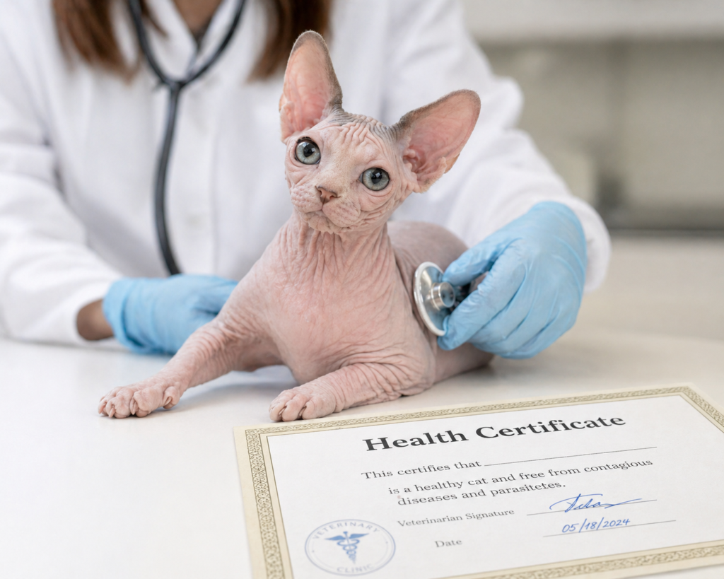 veterinary health testing and its impact on sphynx kitten cost